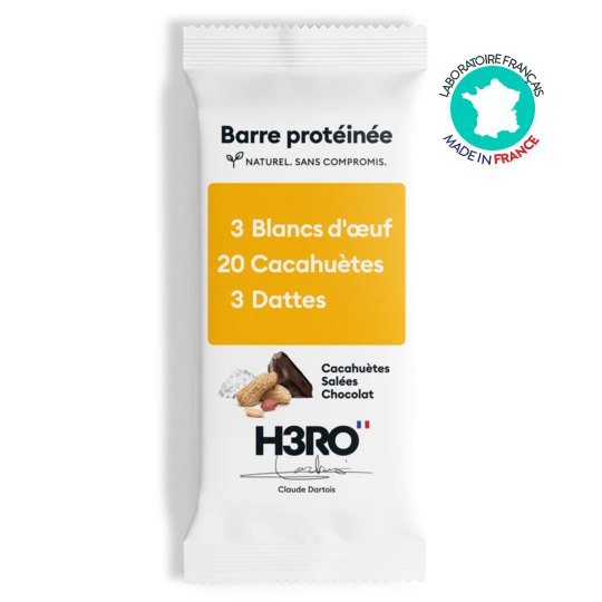 H3RO Barre protéinée Cacahuètes cacao 52 g
