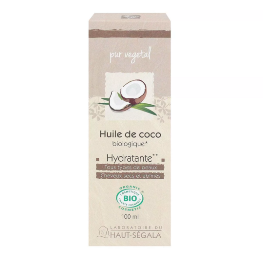 Haut-Segala Huile coco BIO Hydratation et réparation multi-usages 100 ml