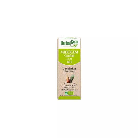 HerbalGem Midogem Confort Bio 30 ml gemmothérapie confort de la tête