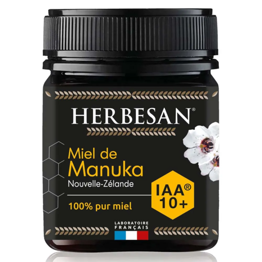Herbesan Miel de Manuka IAA 10+ 250 g – miel premium bien-être défenses & confort