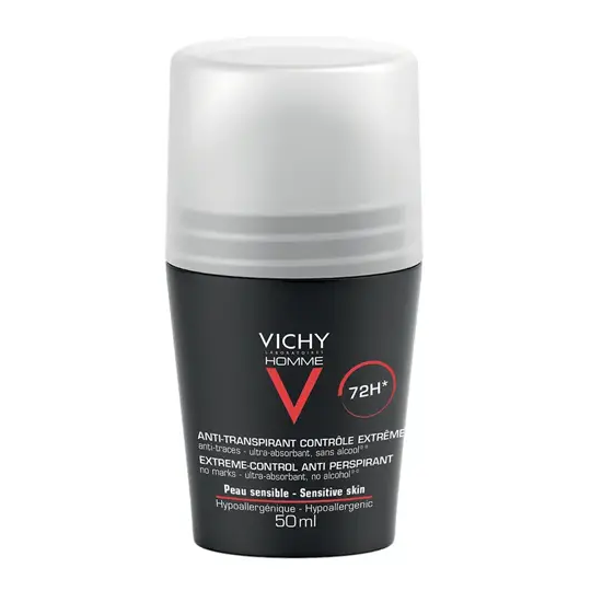 Vichy Déodorant Homme Anti-Transpirant Contrôle Extrême 72H 50 ml