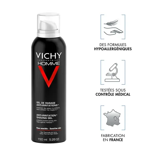 Vichy Homme Gel De Rasage Anti-irritations 150 ml
