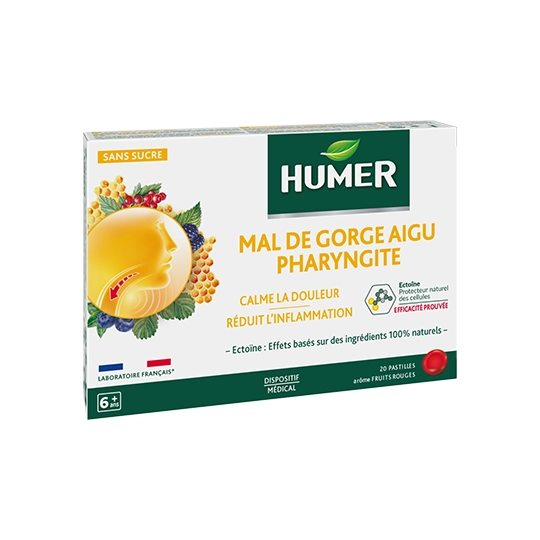 Humer Pharyngite Fruits rouges 20 pastilles