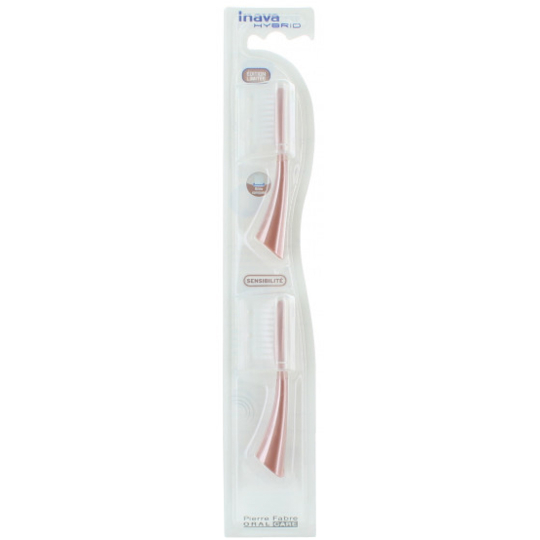 HYBRID - Recharges Sensibilité Rose Edition Limitée - 2 Brossettes 
