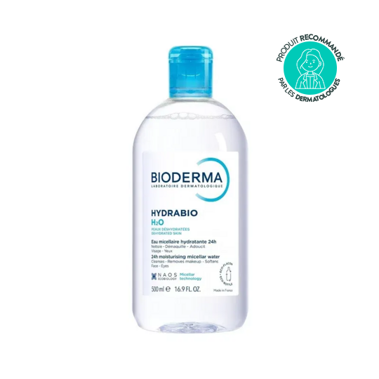 Bioderma Hydrabio H2O – Eau micellaire démaquillante hydratante – Peaux sensibles et déshydratées – 500 ml