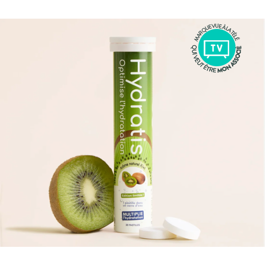 Hydratis Kiwi 20 pastilles effervescentes – Électrolytes, hydratation et récupération