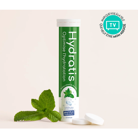 Hydratis Menthe 20 pastilles effervescentes – Électrolytes, hydratation et sport