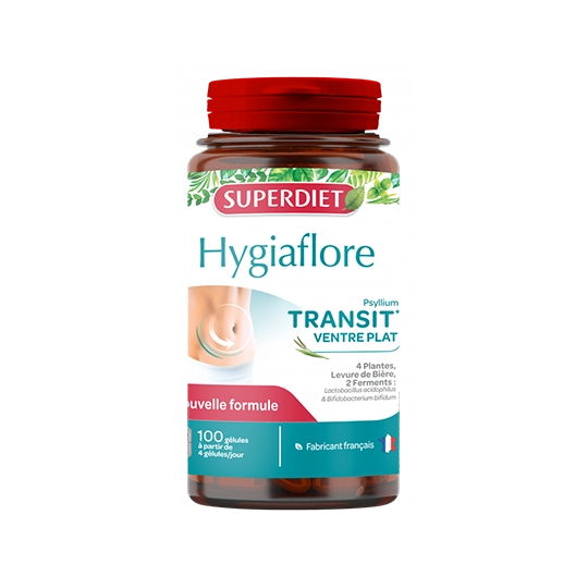 Superdiet Hygiaflore Transit Ventre plat 100 Gélules
