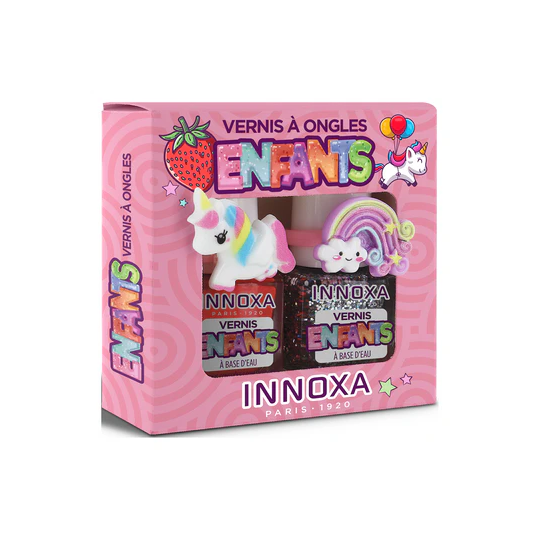 Innoxa Coffret Vernis à ongles Enfants à base d'eau Licorne 2 vernis