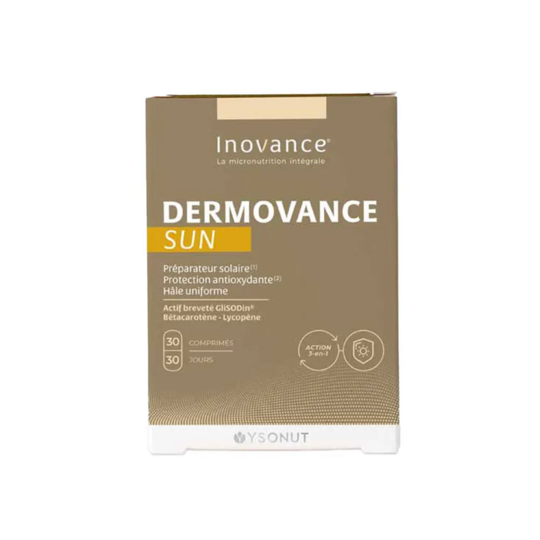 Inovance Dermovance Sun Préparateur Solaire 30 comprimés – Prépare la peau au soleil et protège du stress oxydatif