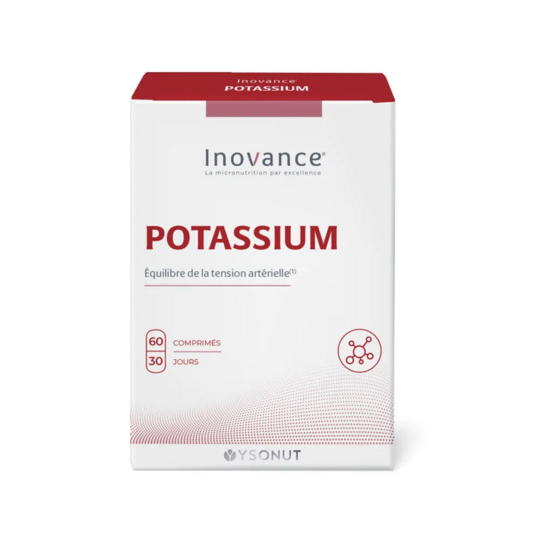 Inovance Potassium 60 comprimés – Fonction musculaire, système nerveux et équilibre de la pression artérielle