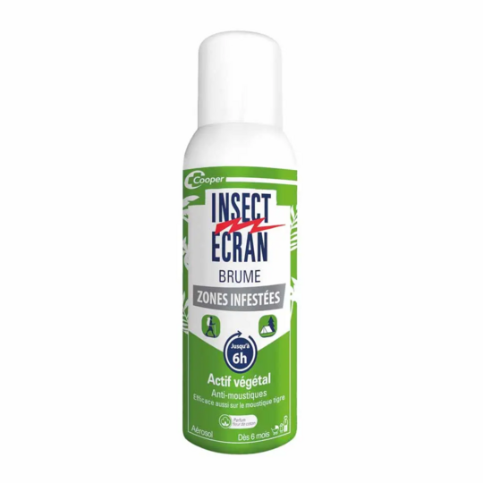 Insect Écran Brume Anti-Moustiques Actif Végétal Dès 6 Mois Fleur de Coton 100 ml – Répulsif naturel contre les moustiques