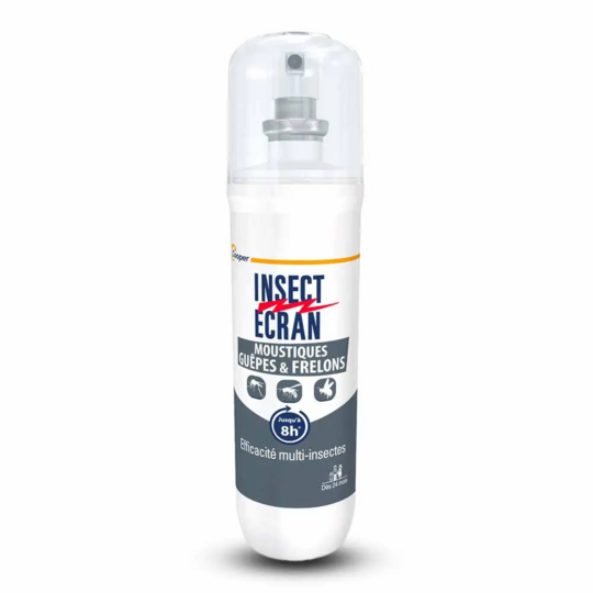 Insect Écran Peau Répulsif Anti-Moustiques, Guêpes et Frelons Adultes et Enfants 100 ml – Spray répulsif multi-insectes