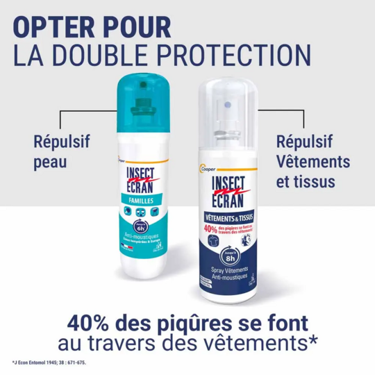 Insect Ecran Vêtements Spray anti-moustiques tissus et vêtements 100 ml