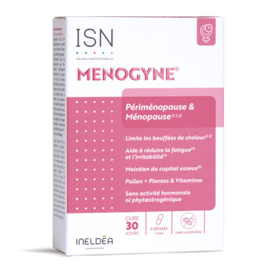 ISN Ineldea Menogyne 60 gélules – Périménopause et ménopause