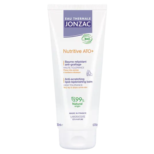 Jonzac Eau thermale Nutritive ATO+ Baume relipidant intensif anti-grattage Bio Peaux très sèches - Atopique 200 mL