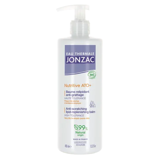Jonzac Eau thermale Nutitive Ato + Baume relipidant intensif corps Bio Anti-grattage 400 mL
