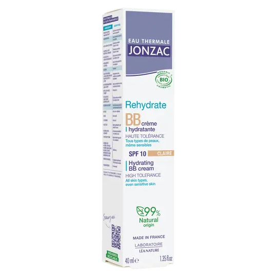 Jonzac Eau thermale Rehydrate BB crème hydratante teinte claire Bio 40 mL