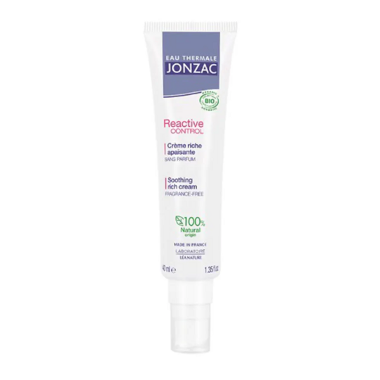 Jonzac Eau thermale Reactive Control crème riche apaisante Bio Sans parfum 40 mL