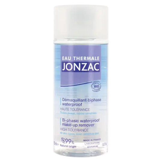 Jonzac Eau thermale Démaquillant biphase Waterproof Bio 150 mL