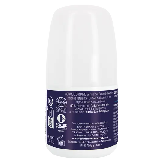 Jonzac Eau thermale Men Déodorant fraicheur intense 24 H Haute tolérance Bio 50 mL