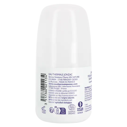 Jonzac Eau thermale Déodorant non parfumé 24h Bio Sans alcool 50 mL