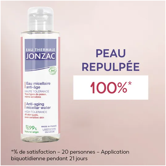 Jonzac Eau thermale Sublimactive Eau Micellaire anti-âge Bio Haute Tolérance 100 mL