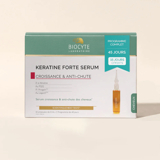 Biocyte Pack Kératine Forte Serum - Anti-chute 15 ampoules