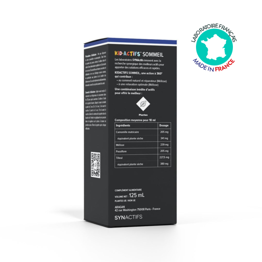 Kid Actifs Sommeil Aragan sirop enfant 125 ml – Endormissement naturel dès 3 ans