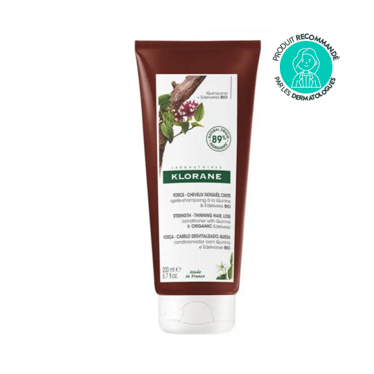 Klorane Quinine Après-Shampooing Quinine & Edelweiss Bio Cheveux Fatigués 200 ml soin fortifiant anti-chute