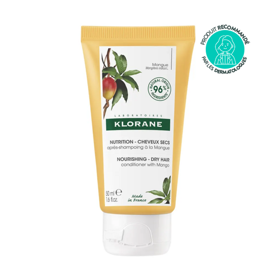 Klorane Après‑Shampoing à la Mangue Nutrition Cheveux Secs 50 ml