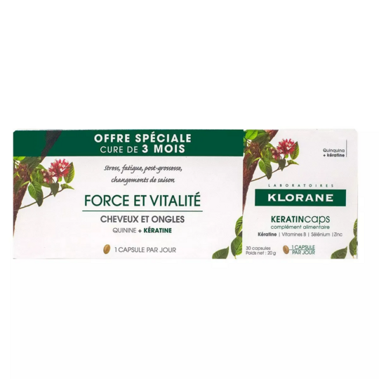 Klorane KeratinCaps 3X30 capsules