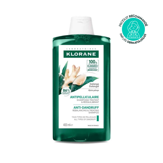 Klorane Shampooing Traitant Galanga 400 ml pellicules rééquilibrant naturel