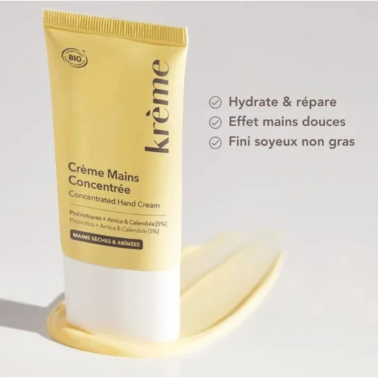 Krème Crème mains concentrée bio 40 ml — soin réparateur mains sèches et abîmées
