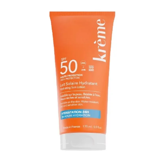 Krème Lait solaire hydratant SPF50 175 ml – protection solaire corps hydratante