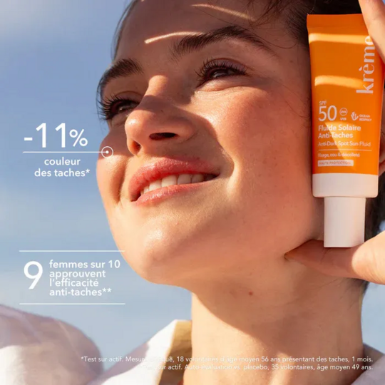 Krème Fluide solaire anti-taches SPF50 40 ml — haute protection visage unifiante