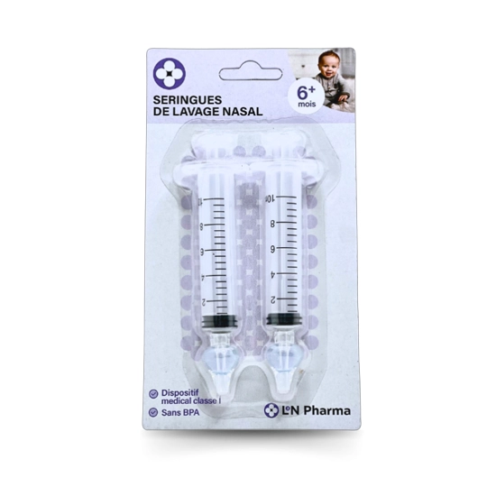 L2N PHARMA Seringues nasales bébé 10ml, Irrigateur nasal