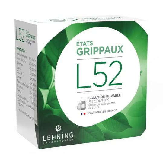 L52 Médicament pour les états grippaux – Gouttes 30 ml