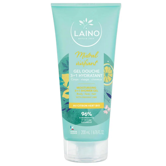 Laino Shampooing Douche Bio Mistral Vivifiant au Citron Vert 200ml