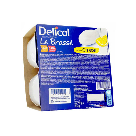 Le Brassé Lacté Saveur Citron - Lot de 4 x 200 g 