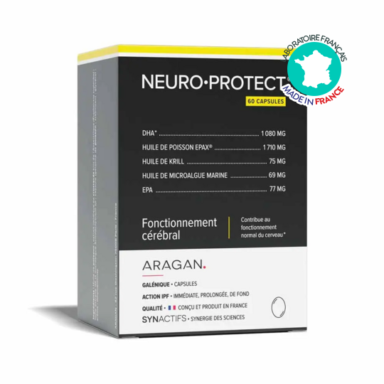 Neuro-Protect Fonctionnement cérébral Aragan 60 capsules – Mémoire, concentration et santé du cerveau
