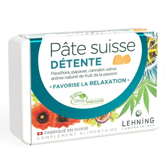 Lehning Pâte Suisse Détente 40 gommes – Relaxation, stress et bien-être