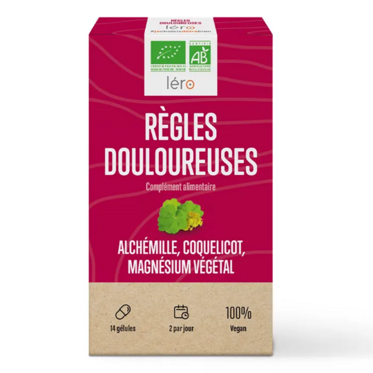 Léro Règles Douloureuses Bio 14 gélules – Confort menstruel et soutien du cycle