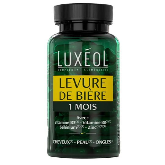 Luxéol levure de bière 90 gélules – Fortification des cheveux, peau et ongles