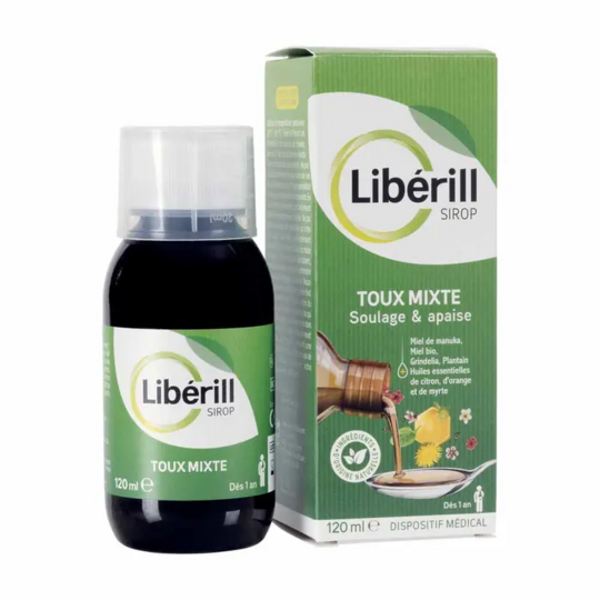 Pierre Fabre Libérill Sirop toux mixte 120 ml – soulagement gorge & toux