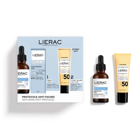 Lierac Protocole anti-taches coffret sérum 55 ml +  fluide solaire velouté Offert 25 ml