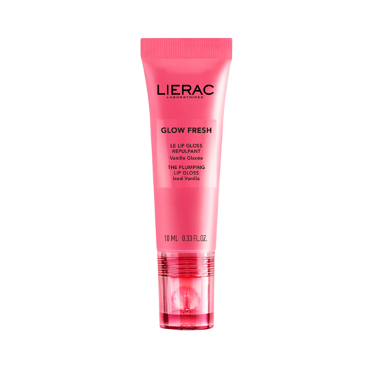 Lierac Glow fresh le lip gloss repulpant vanille glacée 10 ml — soin lèvres pulpeuses