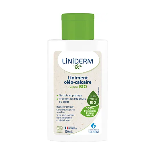 Gilbert Liniderm Liniment oléo-calcaire bio 100 ml – soin protecteur change bébé