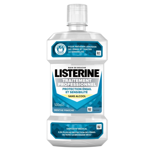 Listerine Professionnel Bain de Bouche Traitement Protection Émail et Sensibilité 500 ml