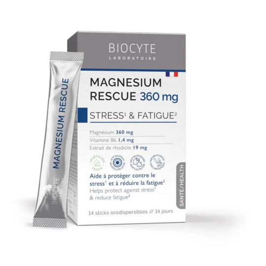 Biocyte Magnesium Rescue Vegan - Stress et Fatigue 14 sticks